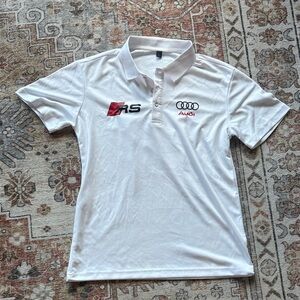 Audi White Polo Shirt